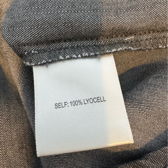 Jane + Delancey Gray Lyocell Button Down Shirt Size M - Picture 6 of 7